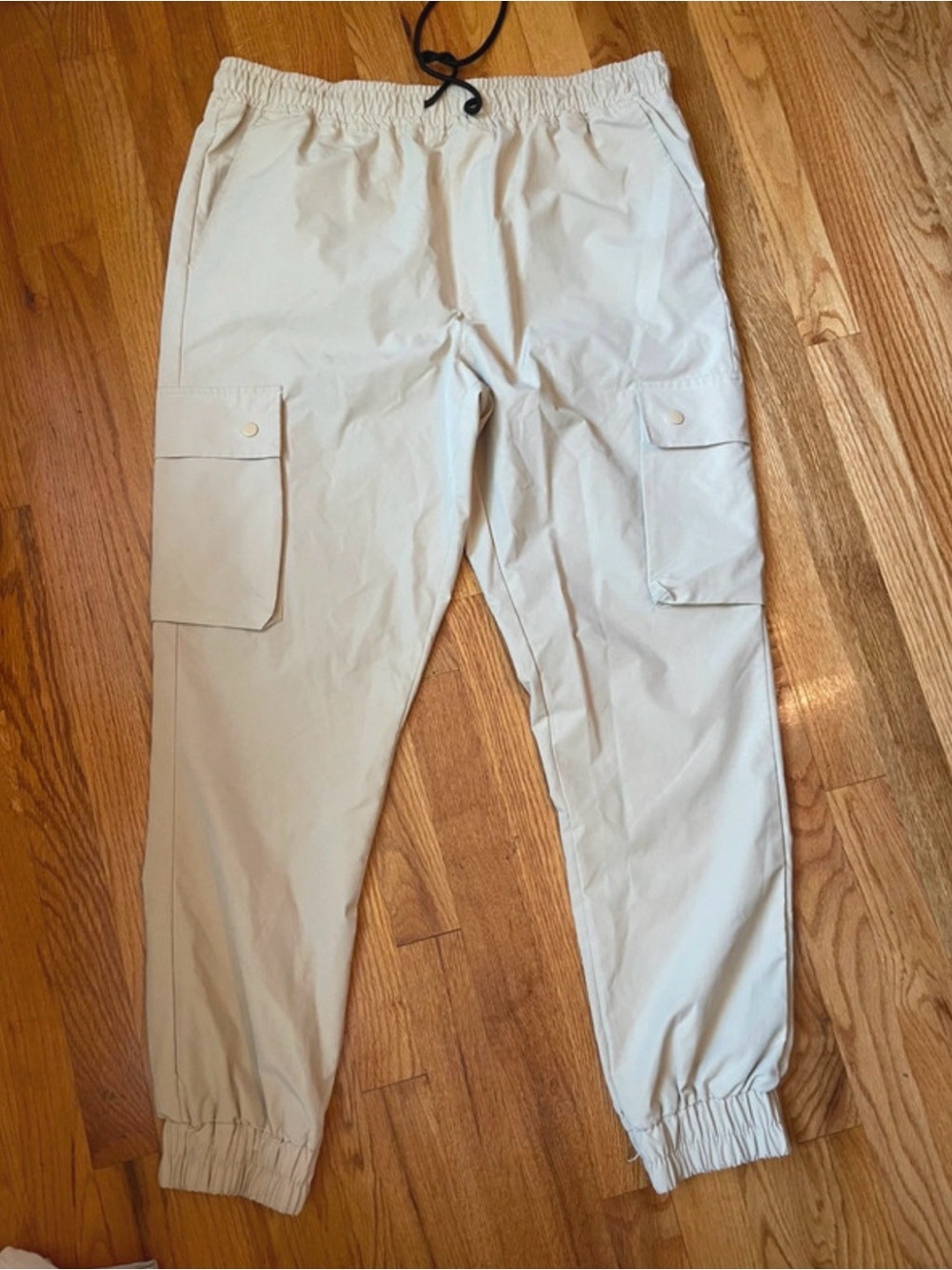 Men's Cargo Jogger Pants in Light Beige